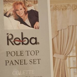 Reba Curtain Drapery Panel Set NWT